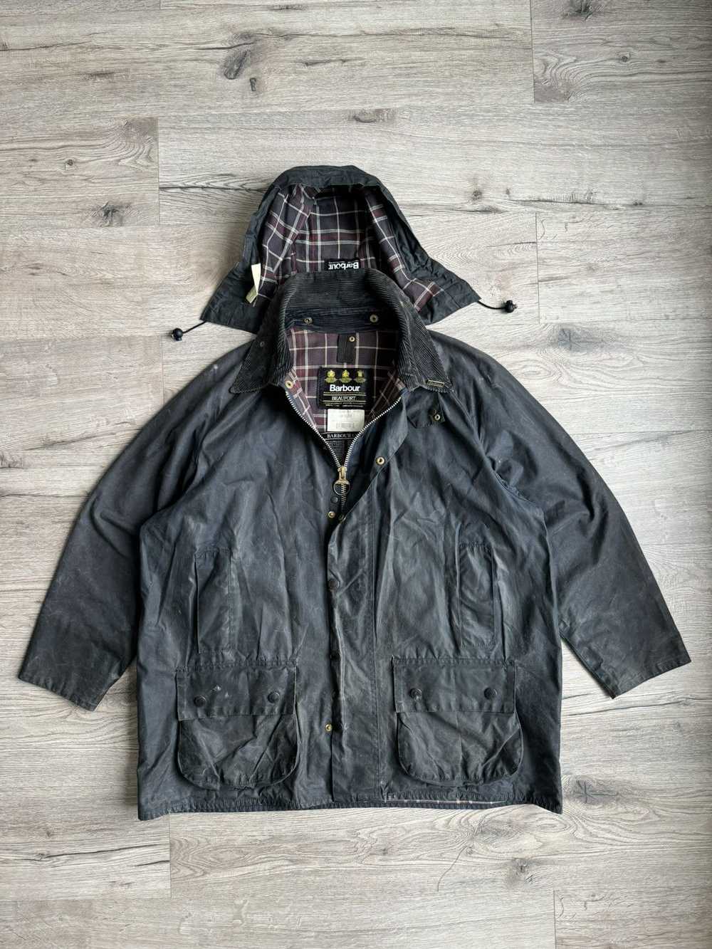 Barbour × Vintage × Waxed Barbour Beaufort Waxed … - image 4