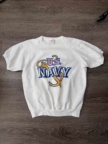 Vintage US Navy Short Sleeve Sweatshirt - image 1