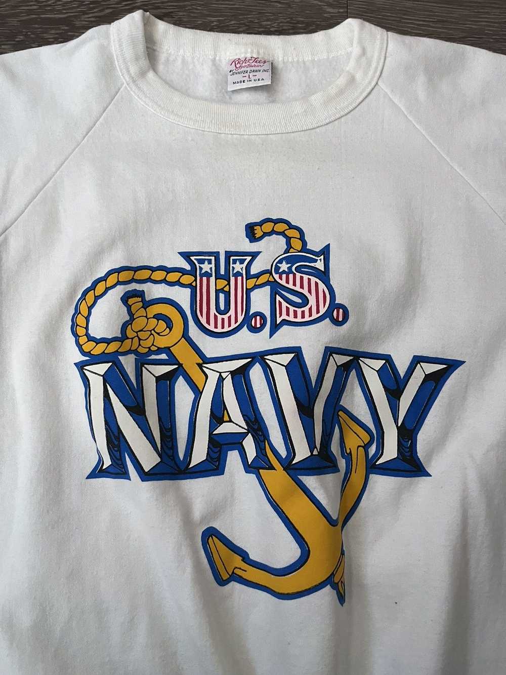 Vintage US Navy Short Sleeve Sweatshirt - image 3