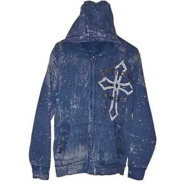 コ*ー様 Affliction パーカー y2k グランジ Y2K レトロオーバーサイズ グランジ刺繍プルパーカー – 個性的な