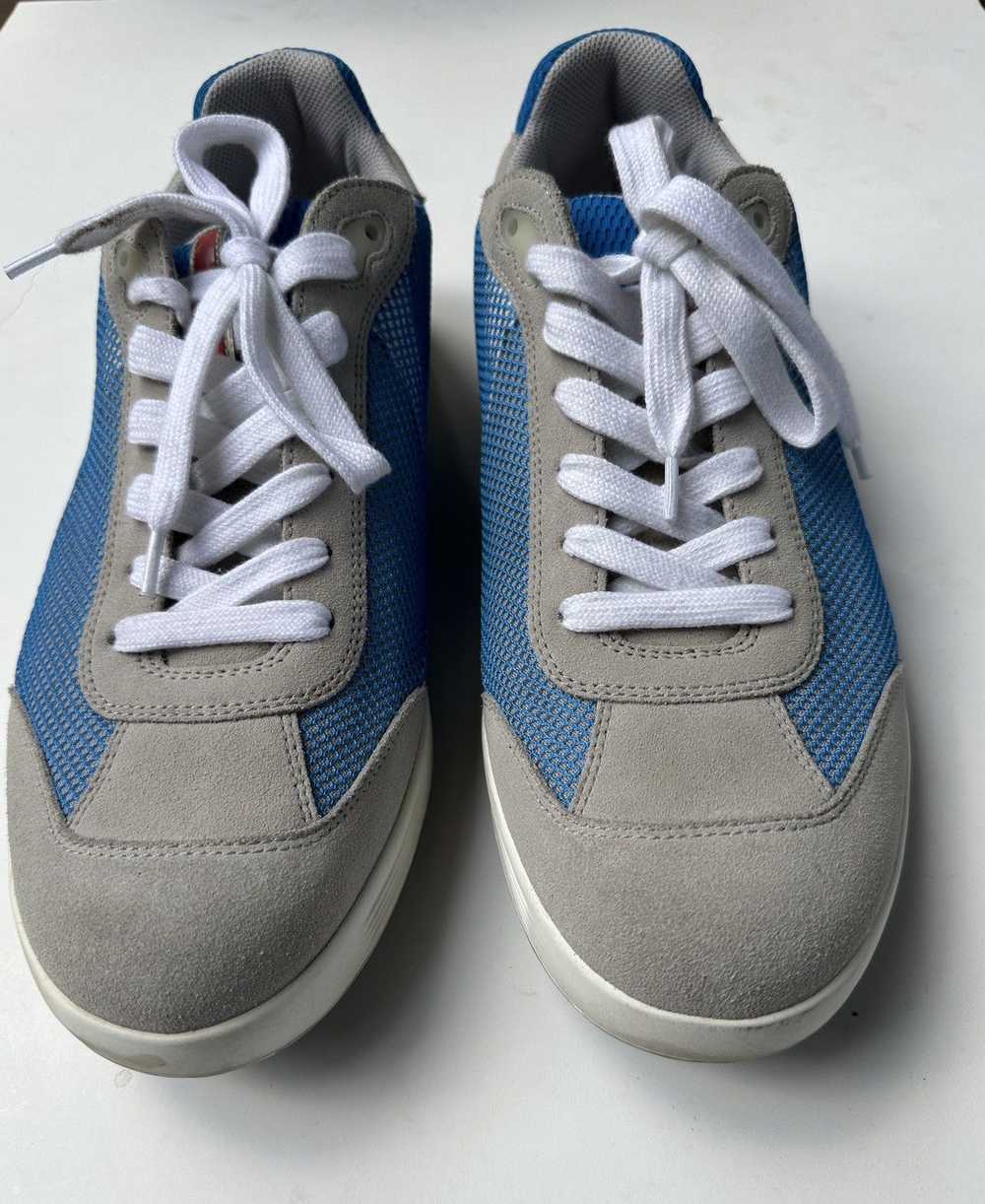 Prada Suede Prada Low Tops with Blue Mesh - image 2