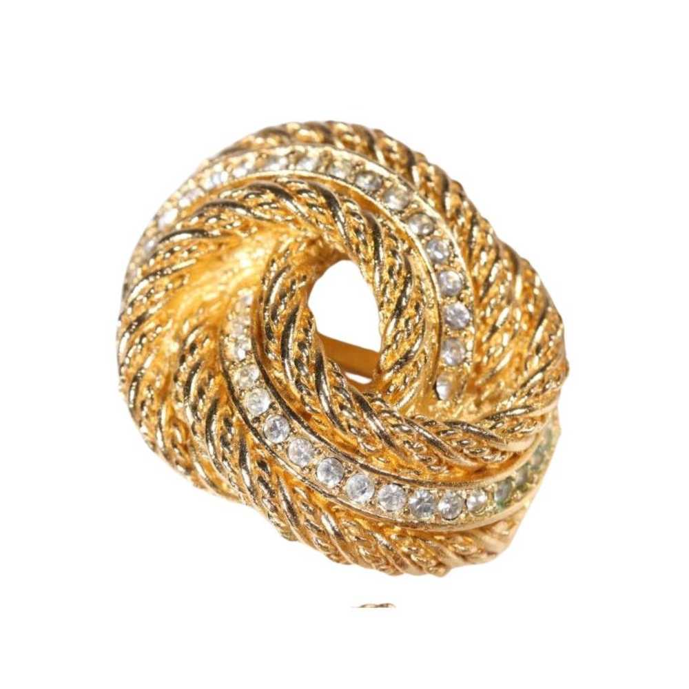 Dior CHRISTIAN DIOR 1970s 18k Gold Plated Rope Kn… - image 2