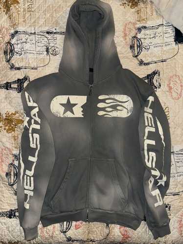 HELLSTAR Hellstar Studios Gray Zip Up Hoodie