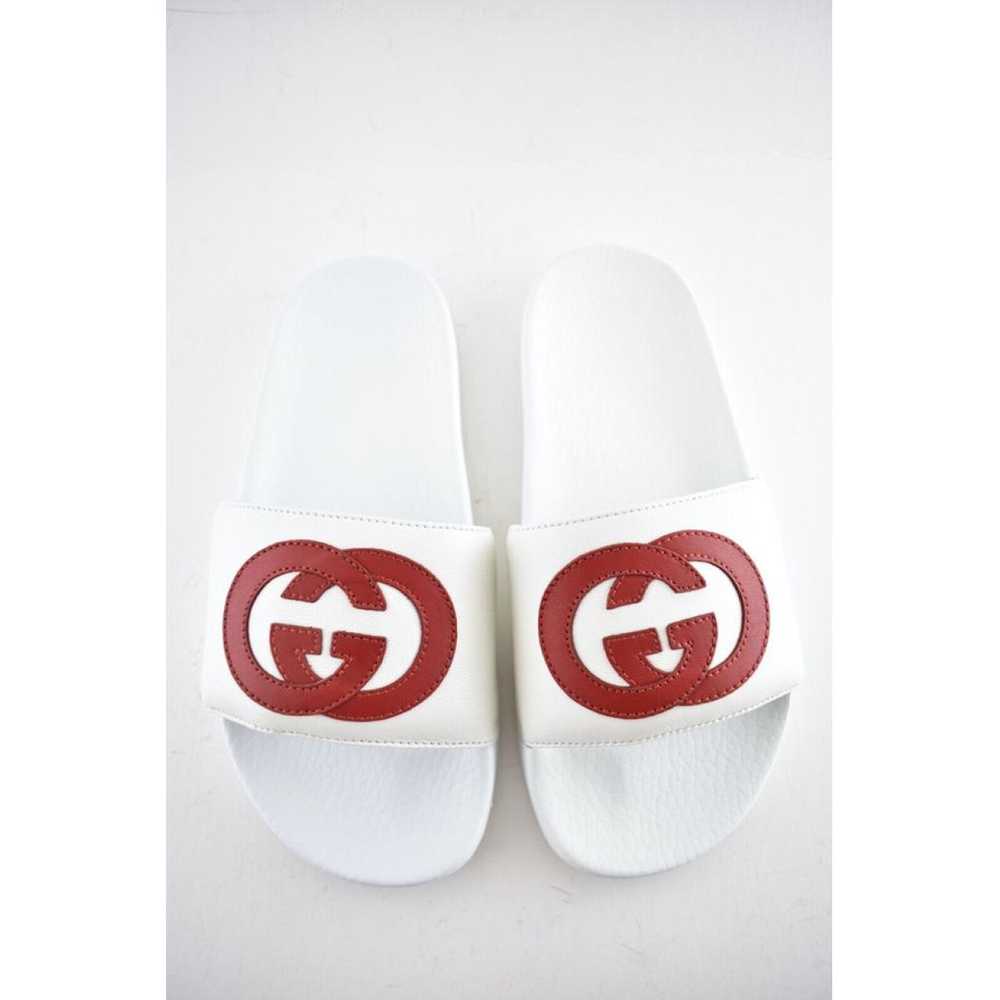 Gucci Leather flip flops - image 8