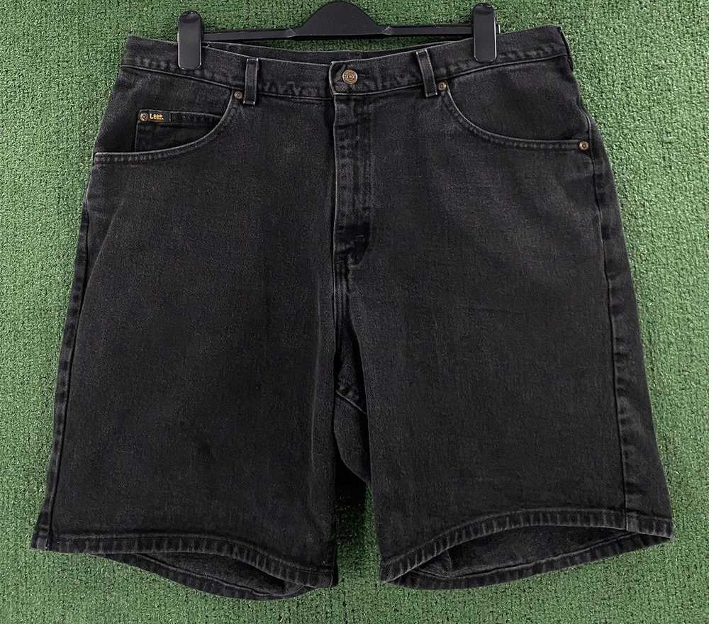 Lee Vintage 90’s Lee Denim Jean Black Shorts Jort… - image 1