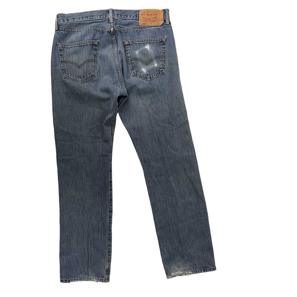 Levi's Y2K Levis 501 XX DISTRESSED Blue Jeans FRA… - image 4