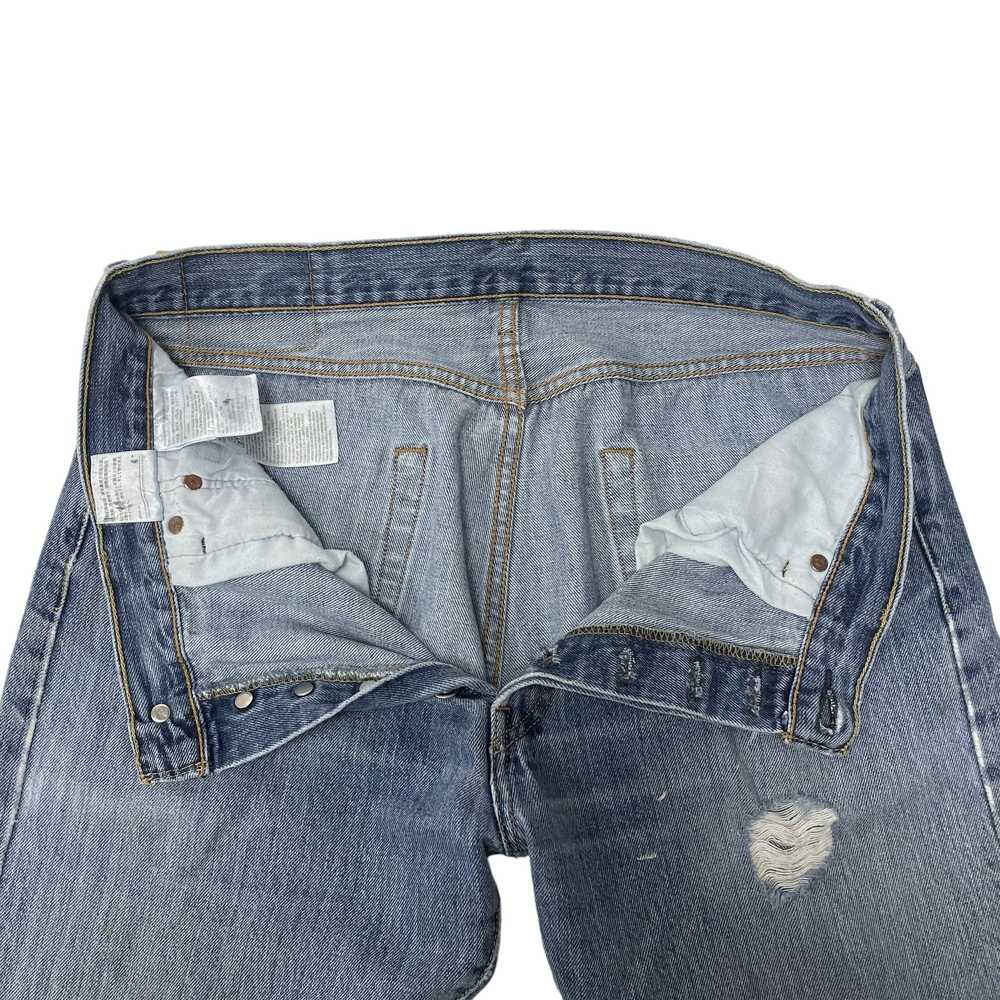 Levi's Y2K Levis 501 XX DISTRESSED Blue Jeans FRA… - image 6