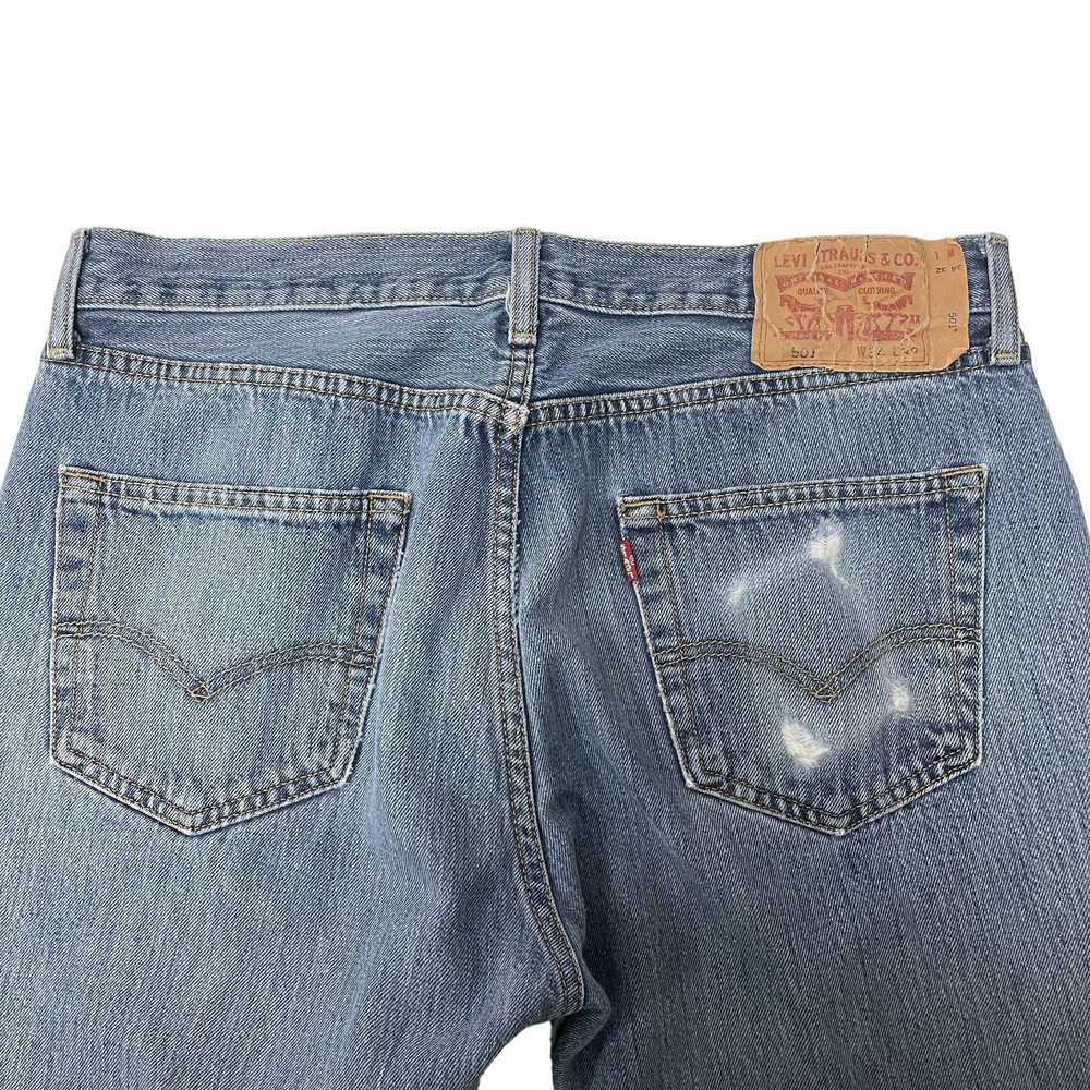 Levi's Y2K Levis 501 XX DISTRESSED Blue Jeans FRA… - image 9