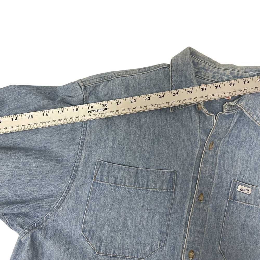 Guess Vtg Georges Marciano Blue Jean Btn Up Stree… - image 7