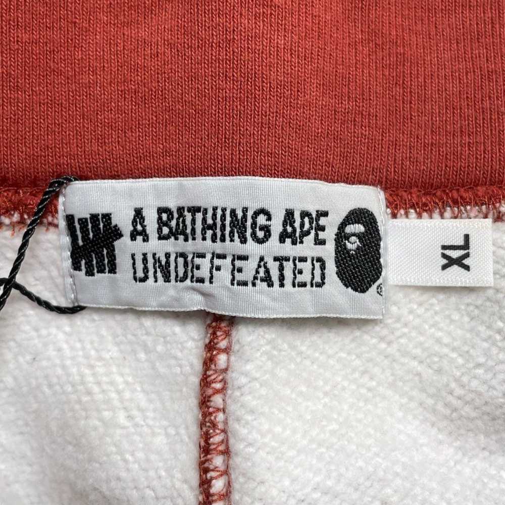 Bape Undefeated Check Slim Sweatpants Red - image 4