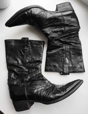 Gianni Barbato Deconstructed coated leather boots… - image 1