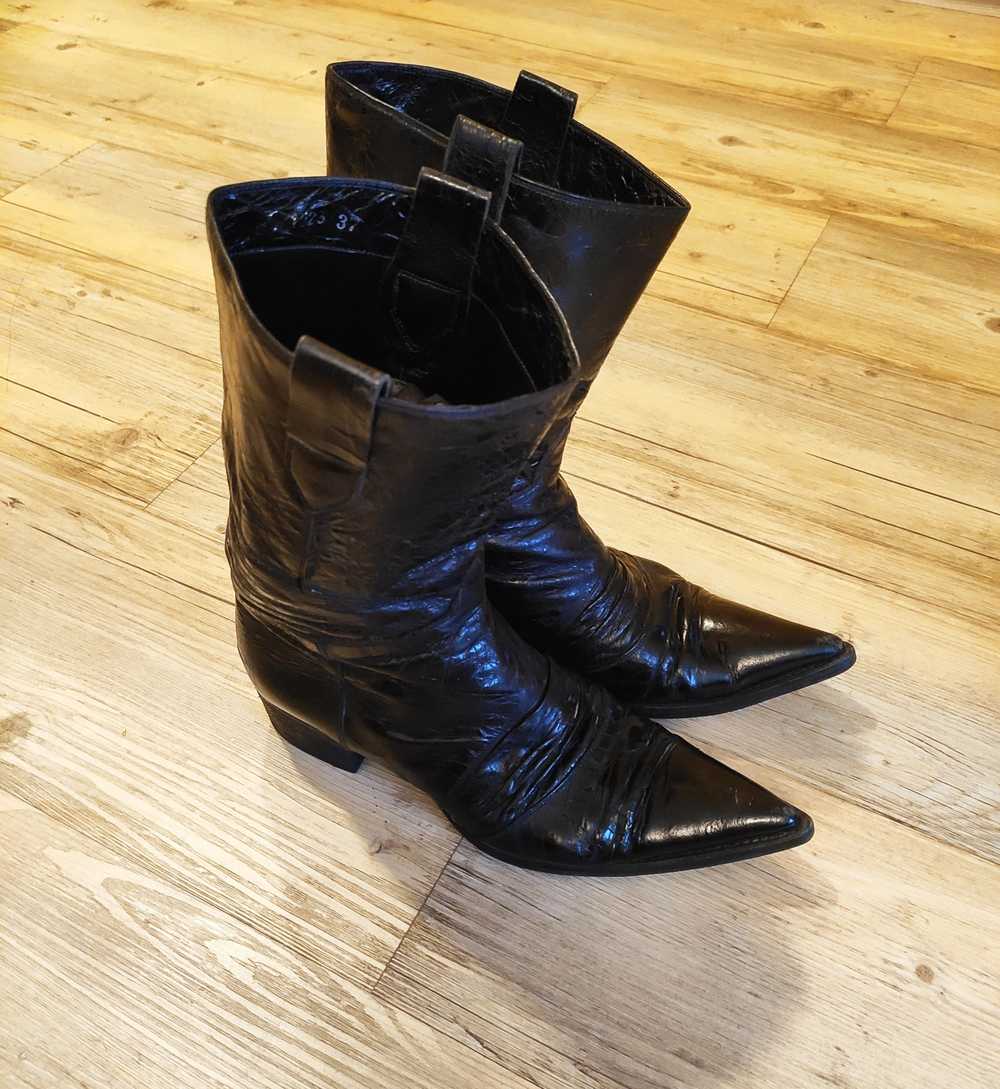 Gianni Barbato Deconstructed coated leather boots… - image 2