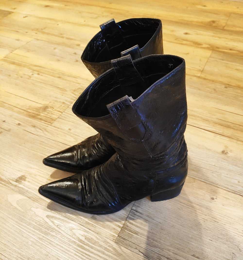 Gianni Barbato Deconstructed coated leather boots… - image 3