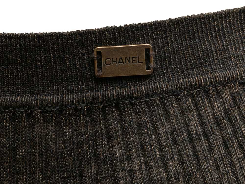 Vintage Brown Chanel Spring/Summer 1999 Knit Maxi… - image 4