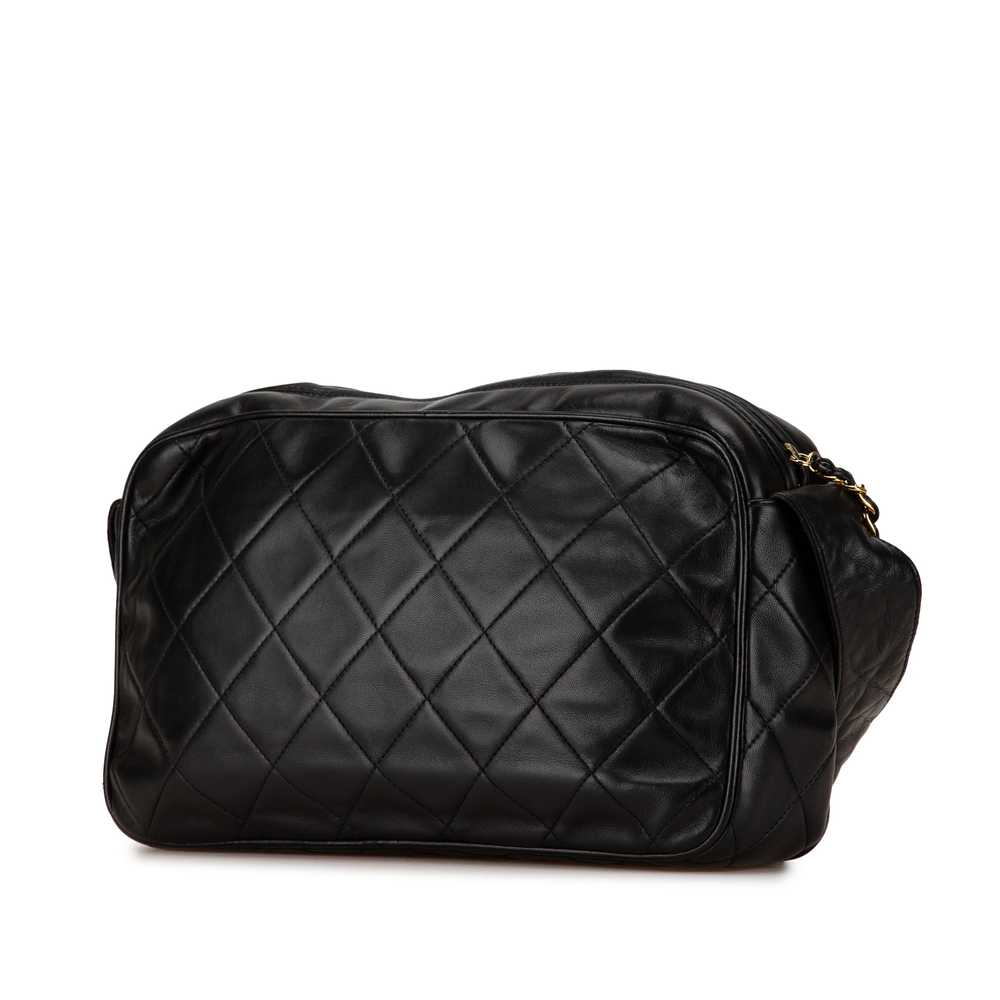 Black Chanel CC Quilted Lambskin Tassel Crossbody - image 2