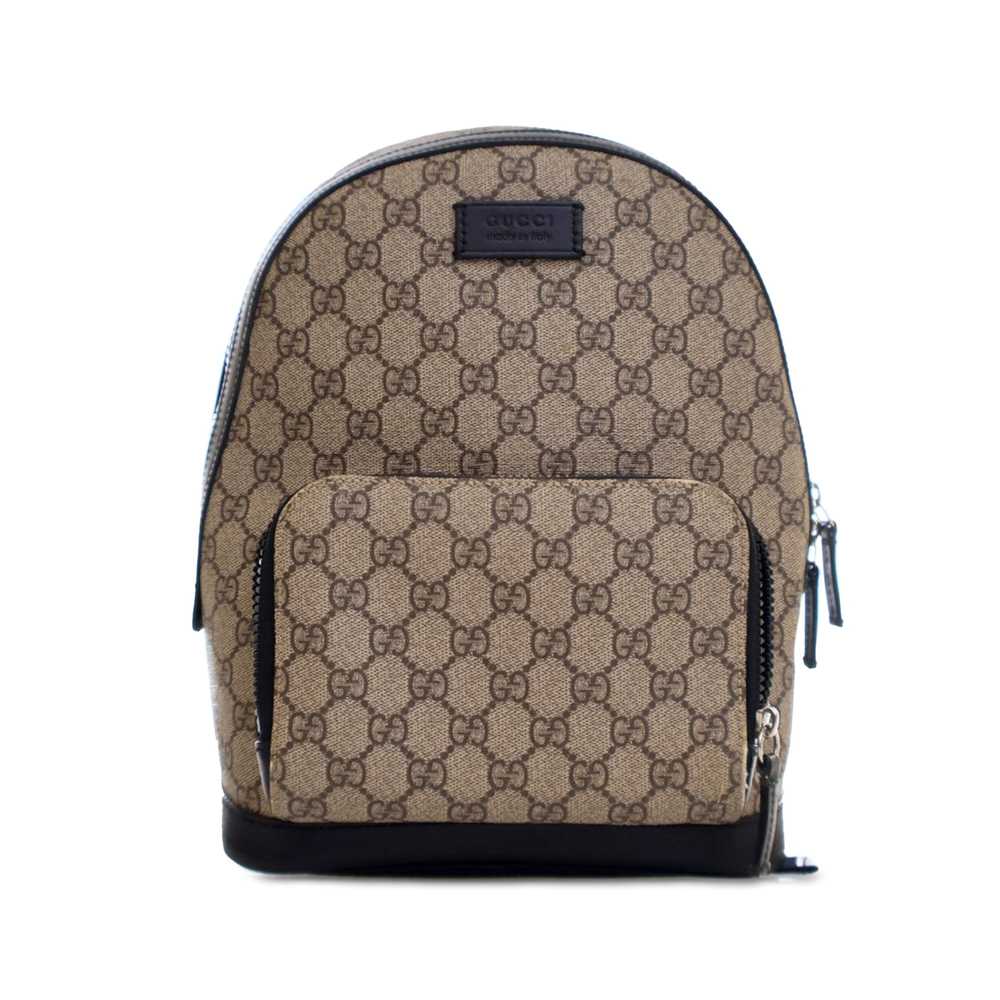 Brown Gucci Small GG Supreme Eden Day Backpack - image 1