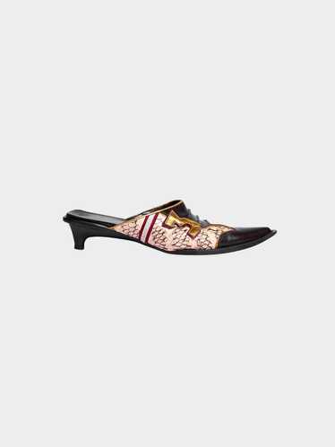 Miu Miu SS 2000 Dark Brown Leather 3 Pointed Toe M