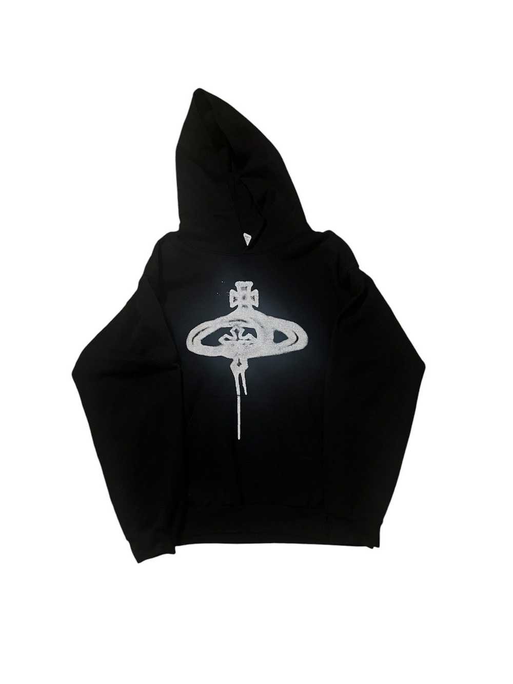 Streetwear Black hoodie with design - image 1