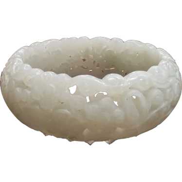 Gorgeous Nephrite Jade Bangle Bracelet - image 1