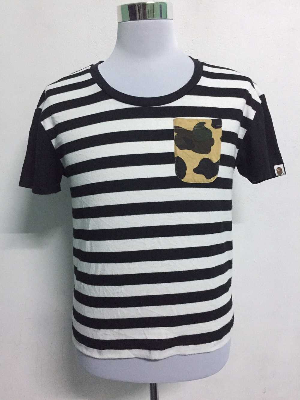 Bape 1st Camo Striped Pocket Tee - image 2