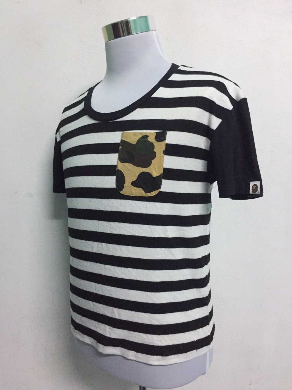 Bape 1st Camo Striped Pocket Tee - image 5