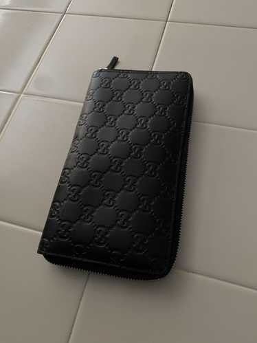 Gucci Gucci Black GG Monogram Long Wallet Preowned