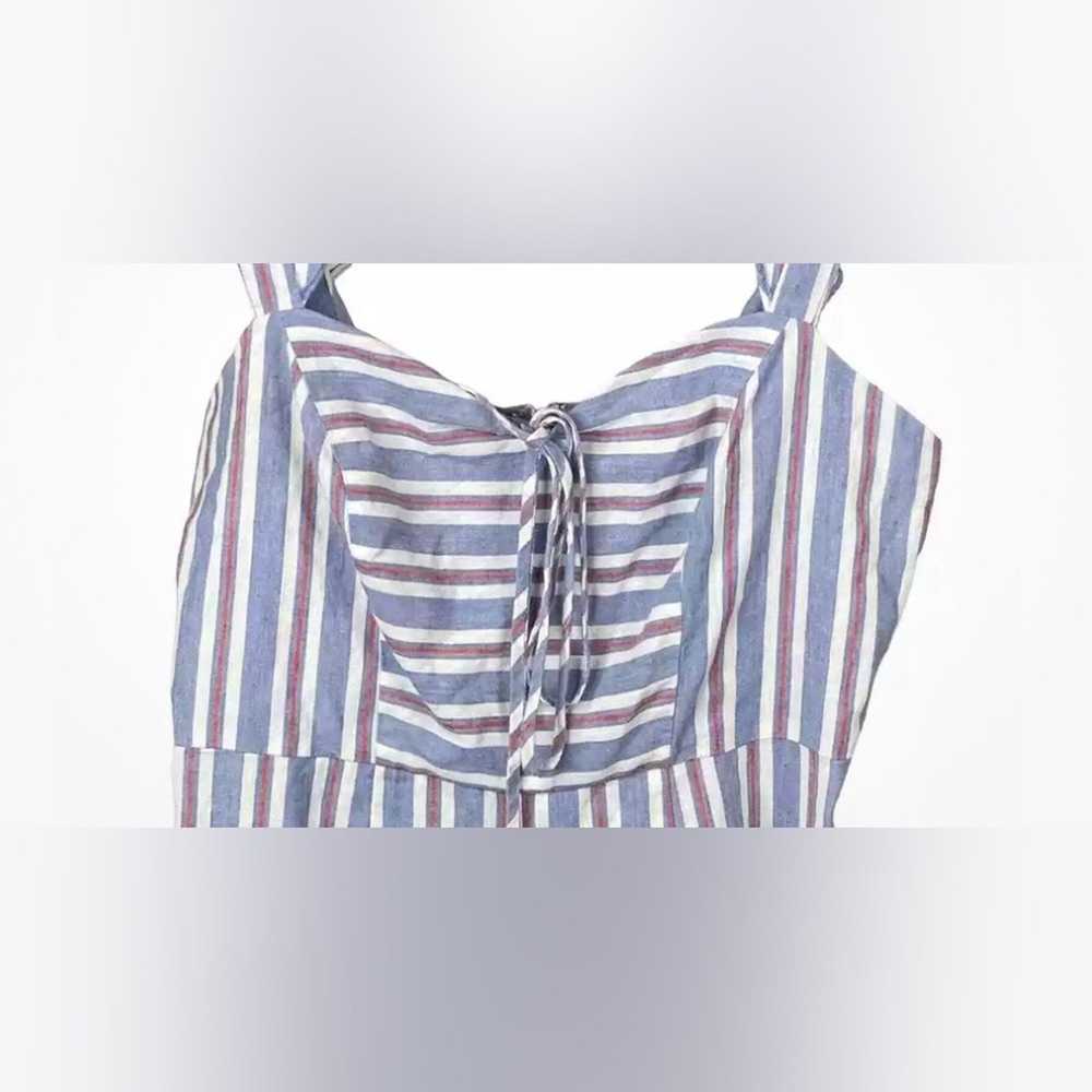 Bcbg Maxazria BCBGMaxAzria Linen Blend Blue Strip… - image 5