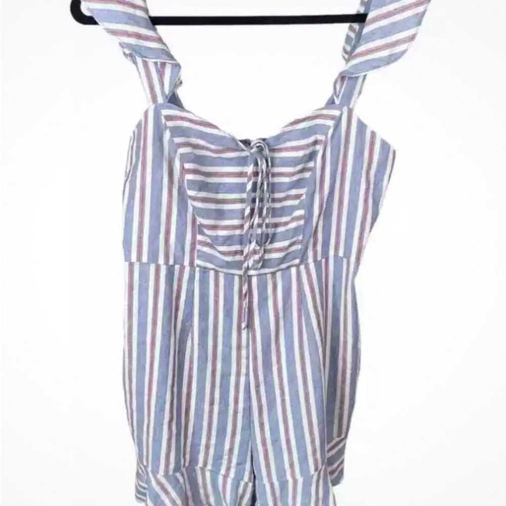 Bcbg Maxazria BCBGMaxAzria Linen Blend Blue Strip… - image 6