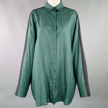 【正規店出品】HAIDER ACKERMANN SHIRT MERCURE GREEN Haider Ackermann Oversized Washed Silk Satin Shirt, $765