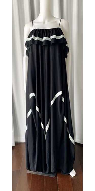 BCBG MaxAzria Silk maxi dress black and white with