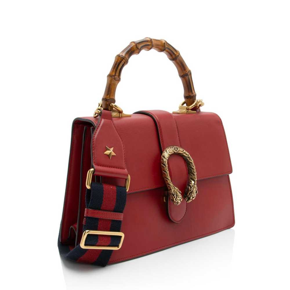 Gucci Bamboo leather satchel - image 2