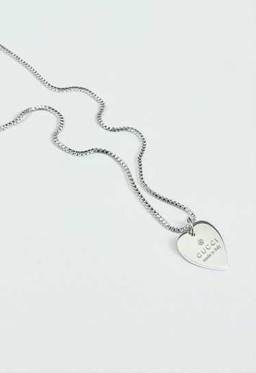 Gucci .925 Silver Big Heart Pendant on Chain/Neckl