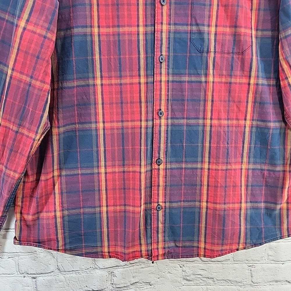 Vintage Red Plaid Long Sleeve Button Up Columbia … - image 3