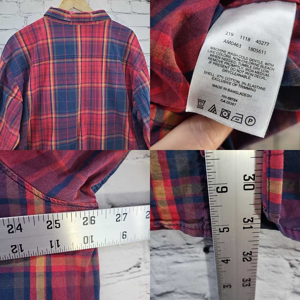 Vintage Red Plaid Long Sleeve Button Up Columbia … - image 8