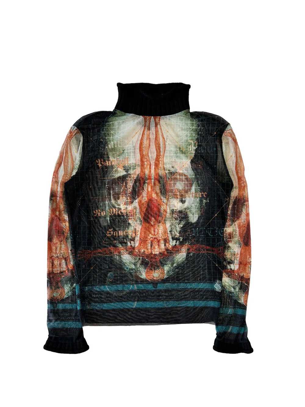 Jean Paul Gaultier SS1996 Cyber Skull Mesh Turtle… - image 1