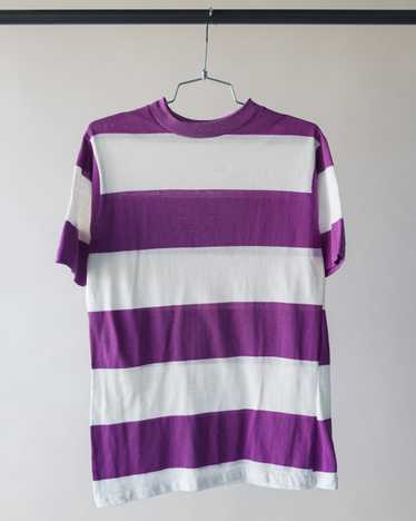 70's Purple Striped Tee - Large