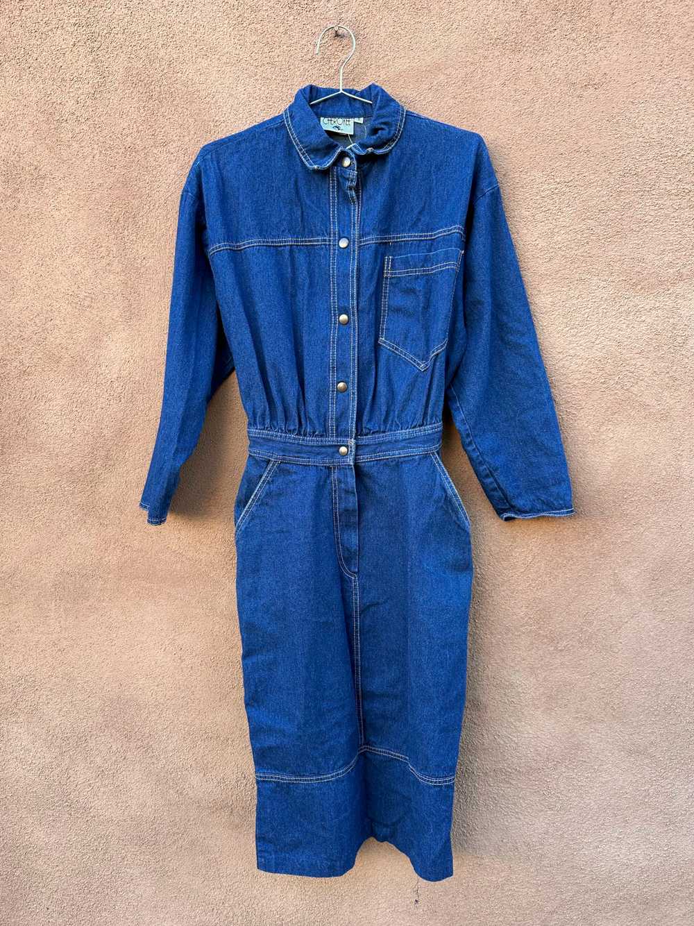 1980's Cherokee Denim Dress - Made in USA - 8 - image 1