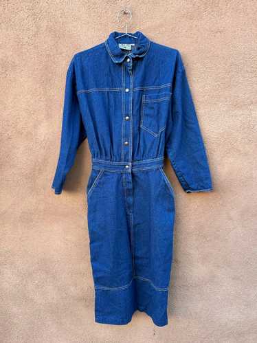 1980's Cherokee Denim Dress - Made in USA - 8