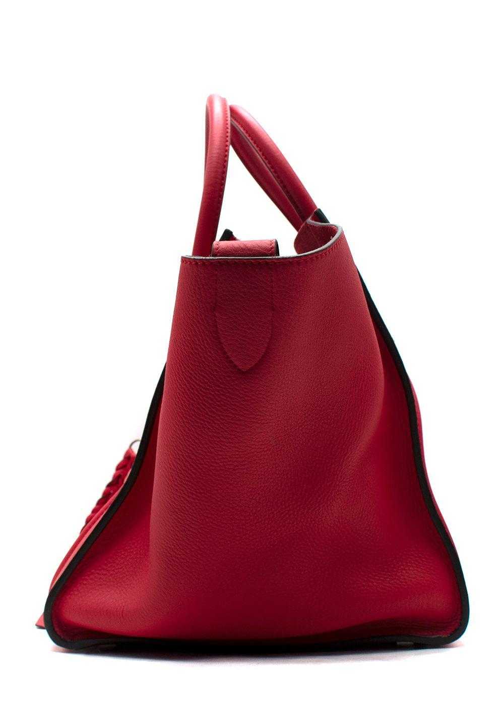 Managed by hewi Celine Red Calfskin Luggage Tote - image 4