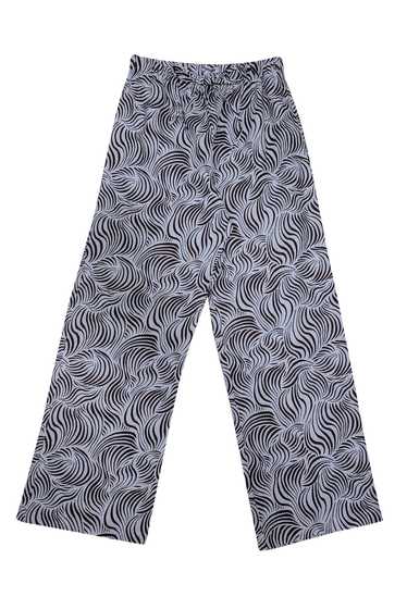 Reformation - White & Brown Print Linen Pants Sz M