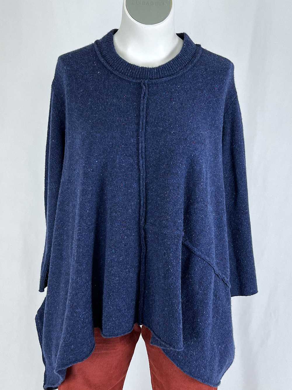 Banana Blue Size Open (M) Blue Speckled Oversized… - image 2