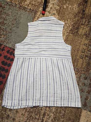 J. Jill Striped Button Up Tank Size Large