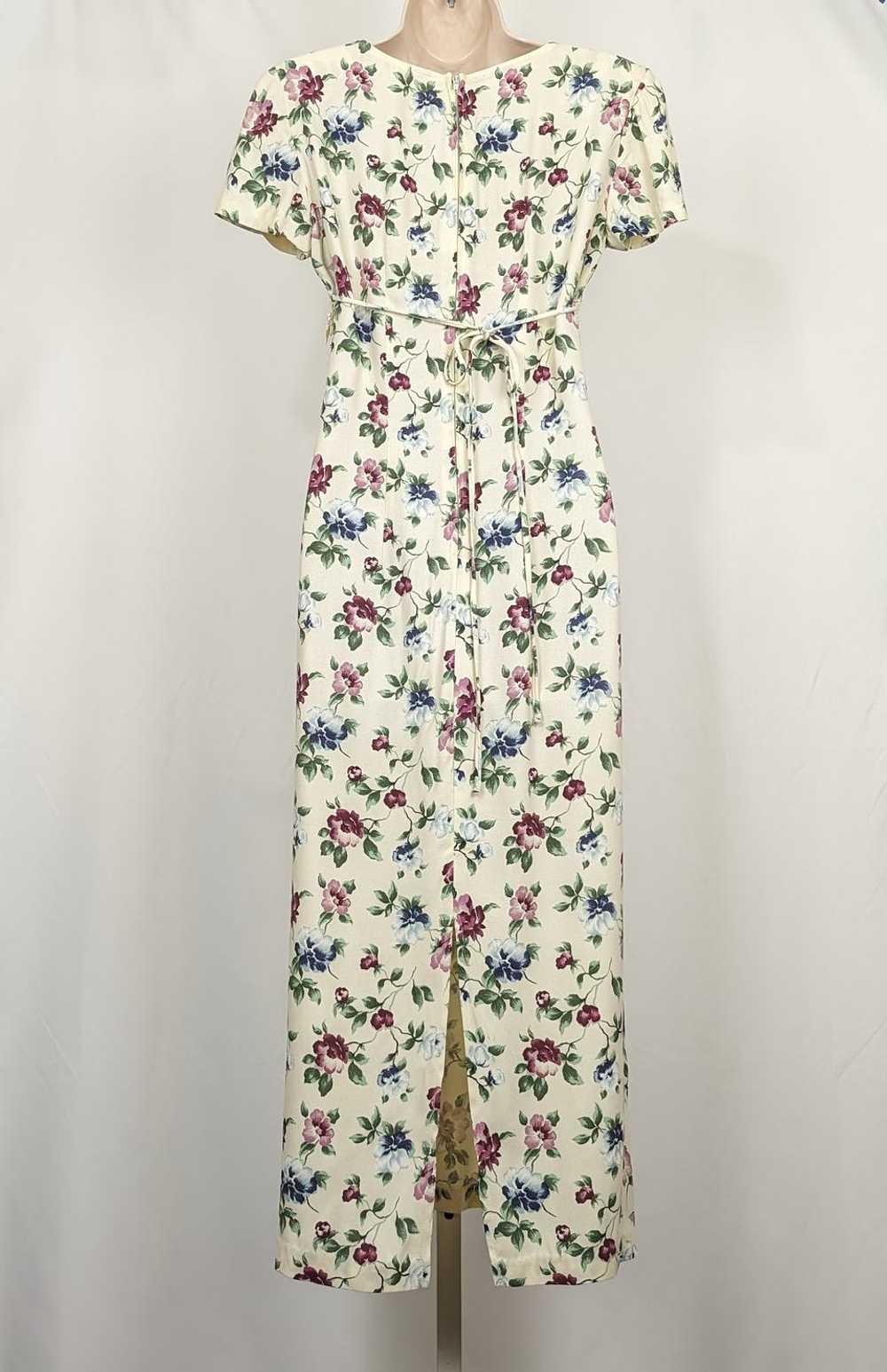 All That Jazz Cream Floral Print Lace Trim Maxi… - image 3