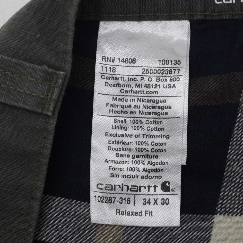 Mens Carhartt Relaxed Fit Plaid Lined Ripstop Car… - image 3