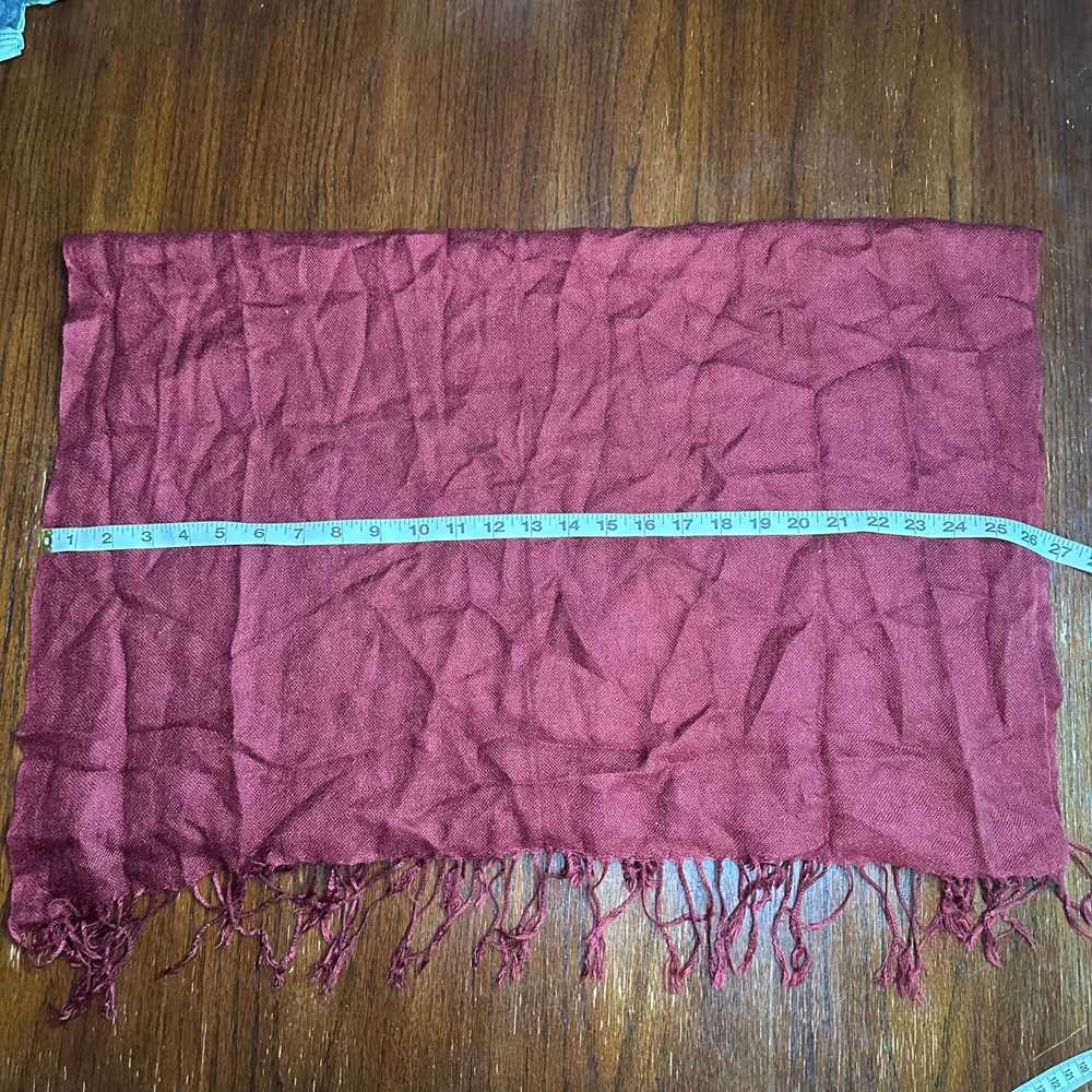 Other Maroon Extra Wide Fringe Long Lightweight S… - image 3