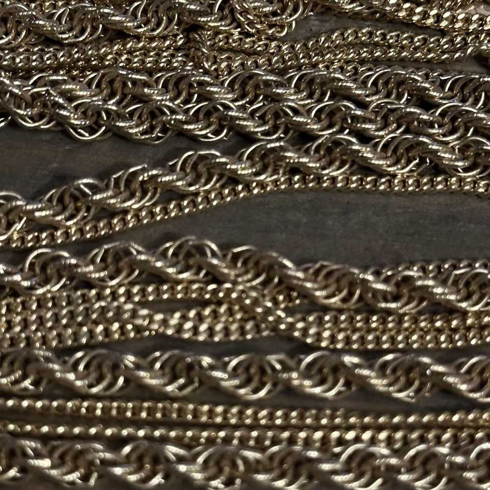 Monet Monet long gold tone multi chain necklace - image 2