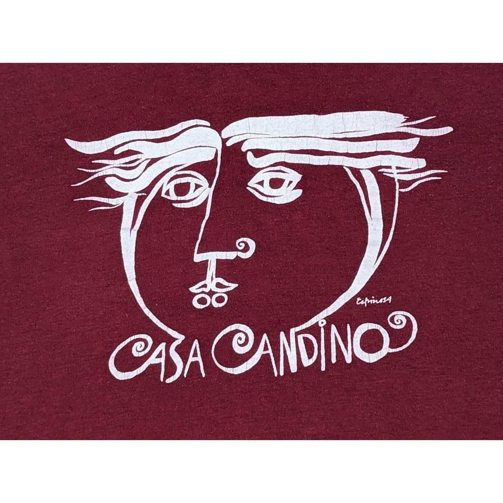 Hanes Vtg 1980s Casa Candino Art T-Shirt S Cubist… - image 2