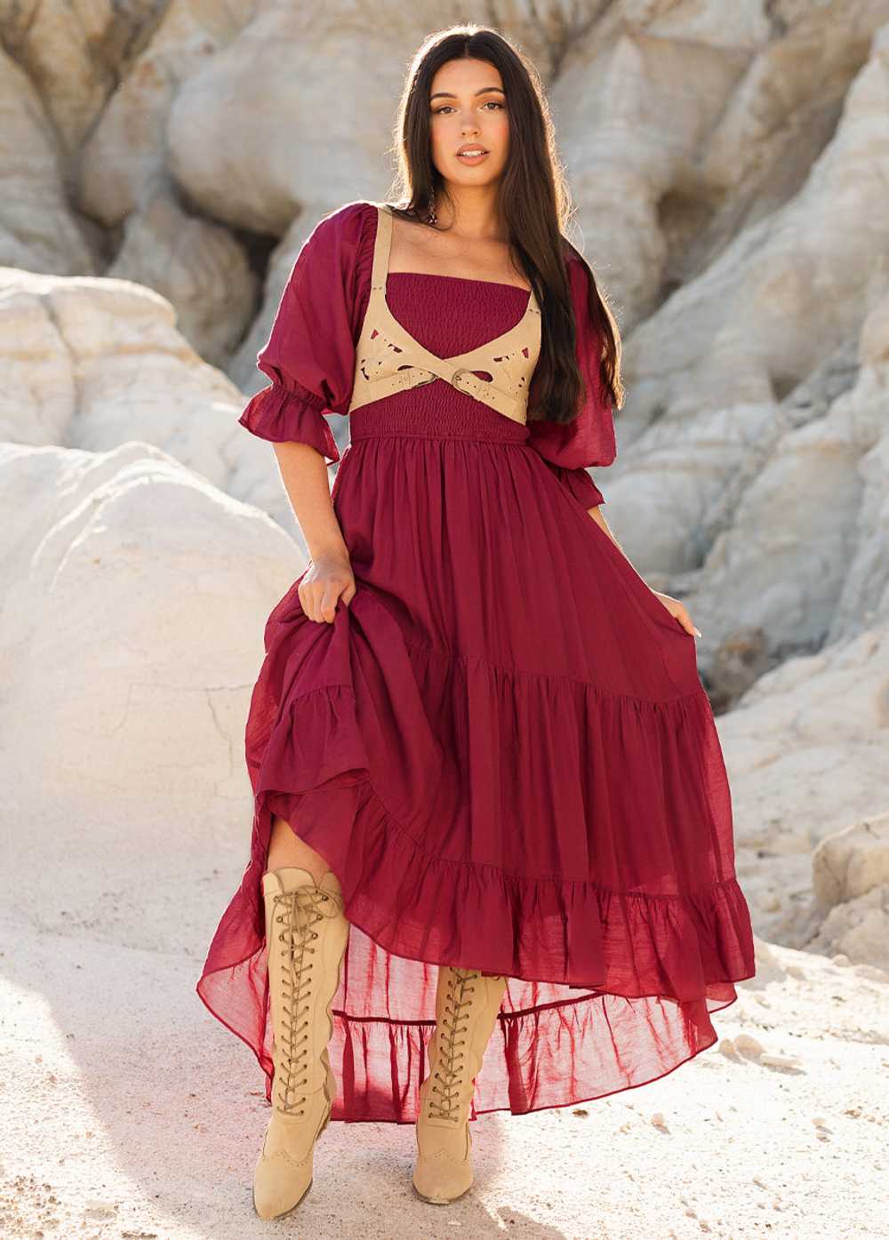 Joyfolie Quella Dress in Mesa Rose - image 4