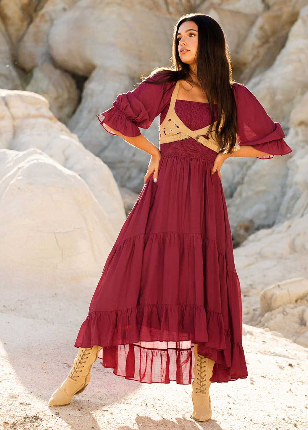 Joyfolie Quella Dress in Mesa Rose - image 5