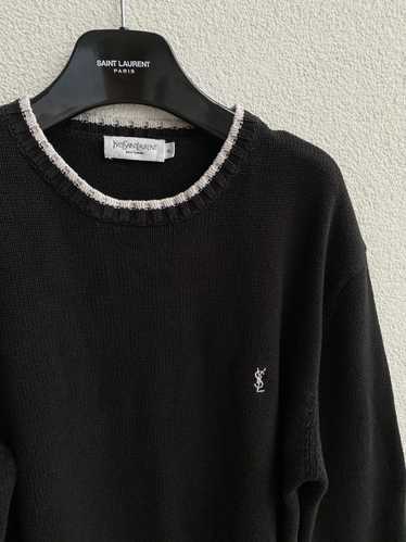 Yves Saint Laurent Black YSL Sweater Knit Yves Sai